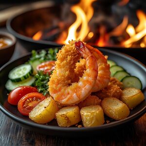 Ланч с креветкой