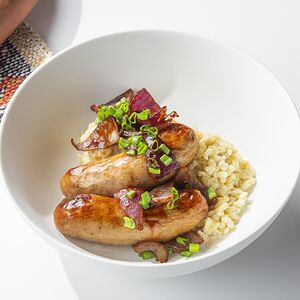 Купаты из цыплёнка с соусом BBQ