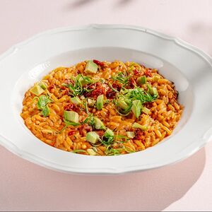 Птитим со сливочным наполи и авокадо