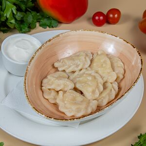 Вареники с картофелем и беконом 