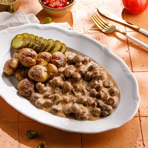 Строганов с грибами 