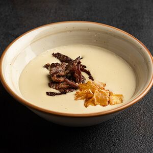 Картофельный крем-суп с говядиной