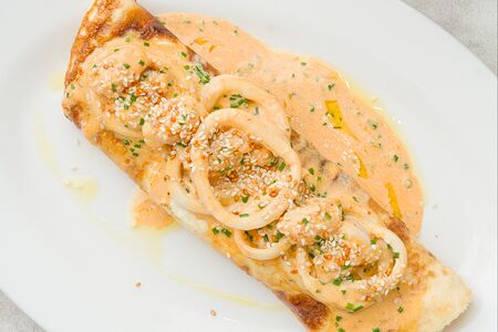 Омлет с морепродуктами 