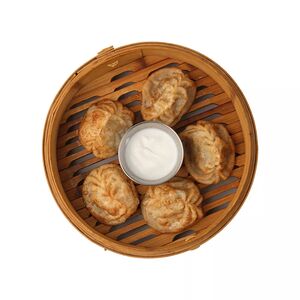 Жаренные манты с тыквой и мясом 5 шт