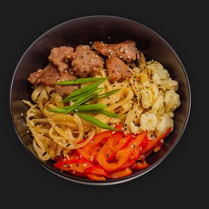 Перечная говядина с удоном