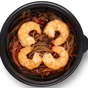 Лапша рисовая с креветками