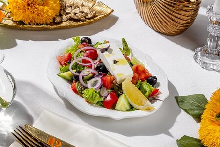 Салат Греческий с сыром сиртаки 