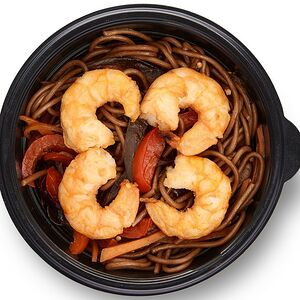 Лапша соба с креветками