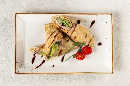 Блины с мраморной говядиной 