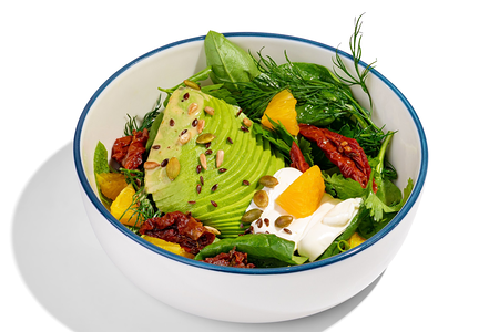 Салат с апельсином и авокадо