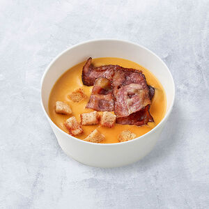 Сырный суп с беконом