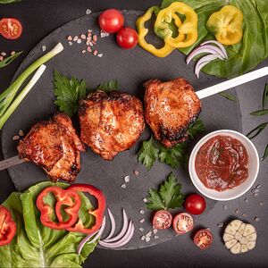 Шашлык из куриных бёдрышек