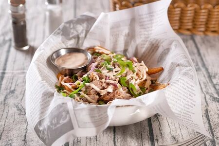 Закуска из картофеля и свинины