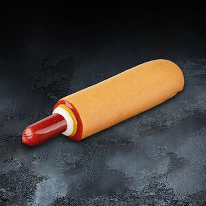 Французский Хот-дог Дижонская колбаска (с горчицей) 