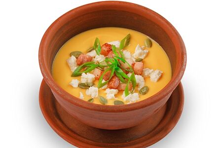 Крем-суп из тыквы с беконом