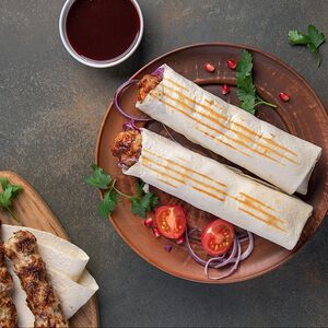 Шаурма с люля-кебабом из говядины