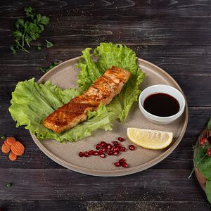 Семга на углях