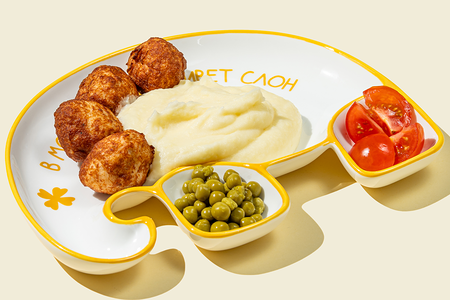 (аг) Куриные шарики с пюре