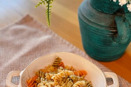 Цветные макарошки с сыром