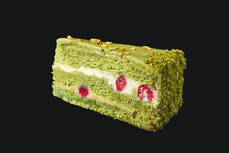 Торт Фисташковый с малиной 