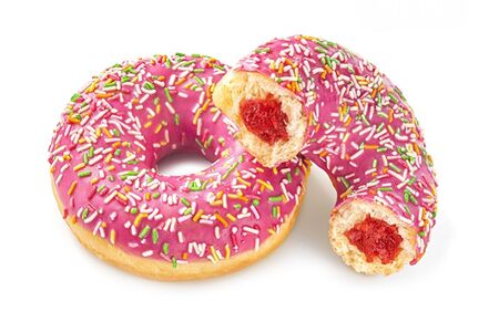 Донат клубничный