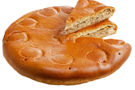 Пирог с мясом, луком и яйцом