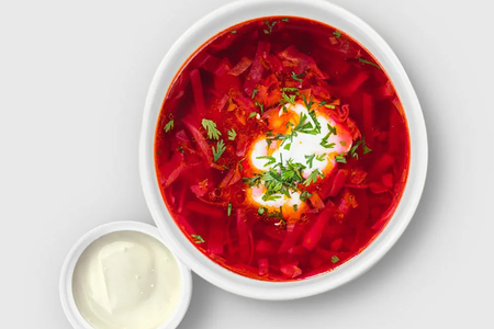 Борщ со сметаной