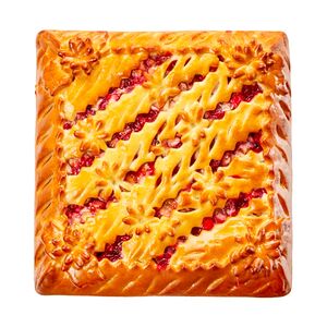 Пирог с яблоком и брусникой