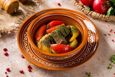 Хашлама из говяжьих щёчек 