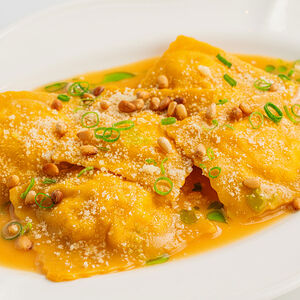 Равиоли с креветками