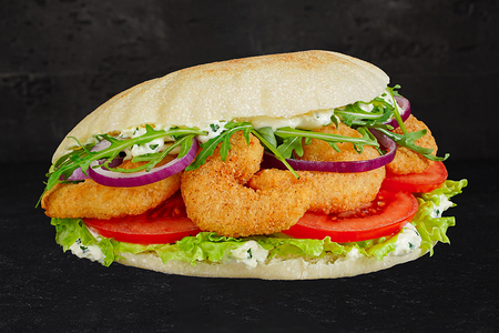 Пита с креветками