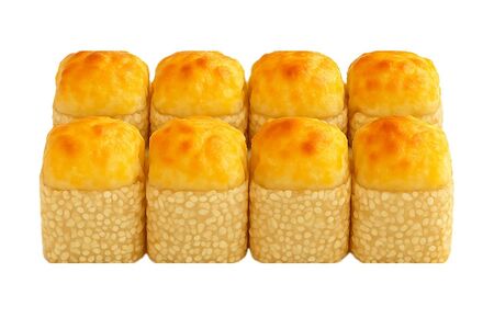 Запеченный ролл в кунжуте с креветкой