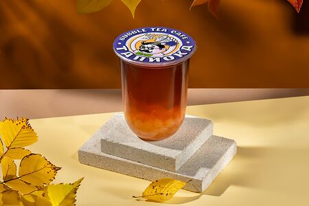 Бабл ти Смородина, мята и шарики Апельсин