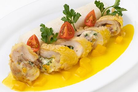 Ланч № 3. Куриный рулет с рисом