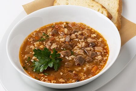 Харчо с фрикадельками и рисом