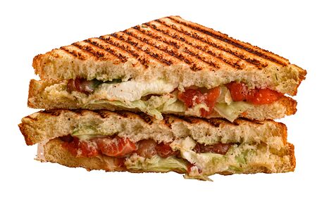 Сэндвич с лососем и соусом васаби