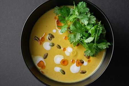 Тыквенный суп на кокосовом молоке 