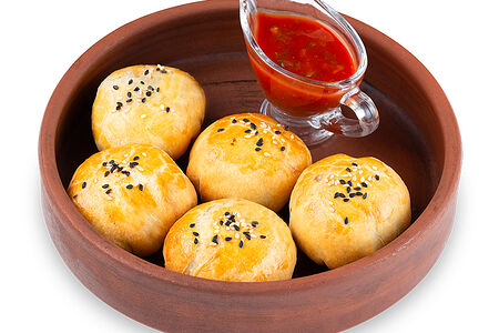 Мини-самса с бараниной и соусом сацебели (5 шт.)