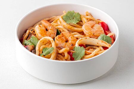 Лапша Том Ям с морепродуктами