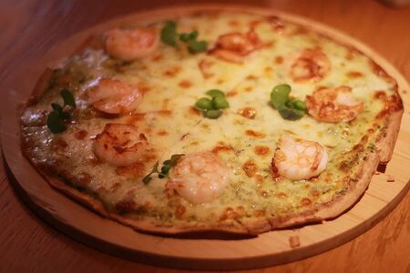 Антипицца шпинат-креветка 