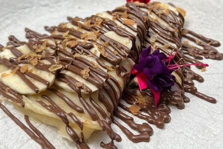 Блины с бананом и Нутеллой