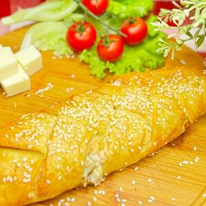 Дениш с грибами и курицей
