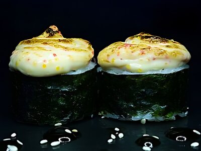 Запечённый ролл с окунем