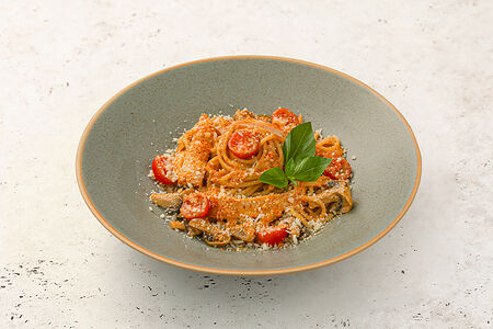 Паста с курицей том ям