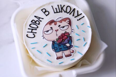 Бенто-торт на 1 сентября, День знаний с котом