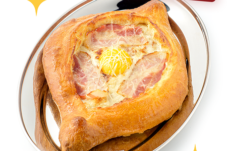 Хачапури по-аджарски Карбонара