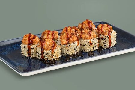 Ролл запеченный с лососем