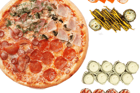 Вечер с большой пиццей