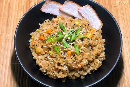 Тяхан со свининой в соусе терияки