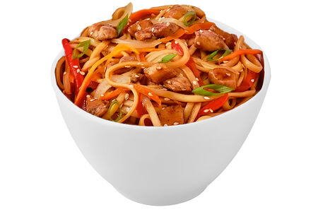 Курица терияки с лапшой удон